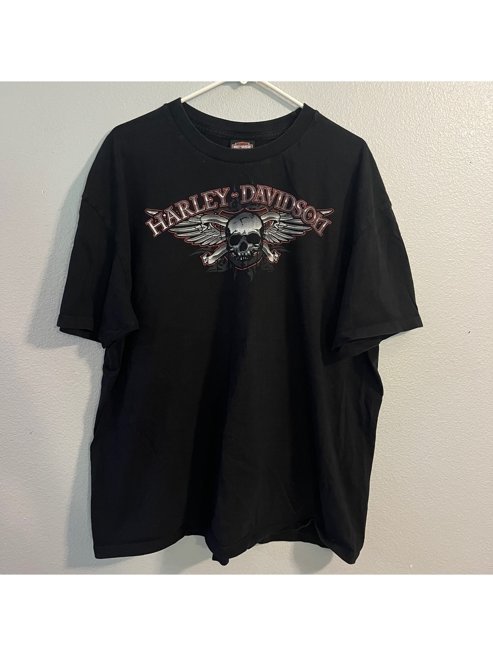 Harley Davidson Grand Cayman Skull Wings T Shirt Mens XL Cayman Islands BWI